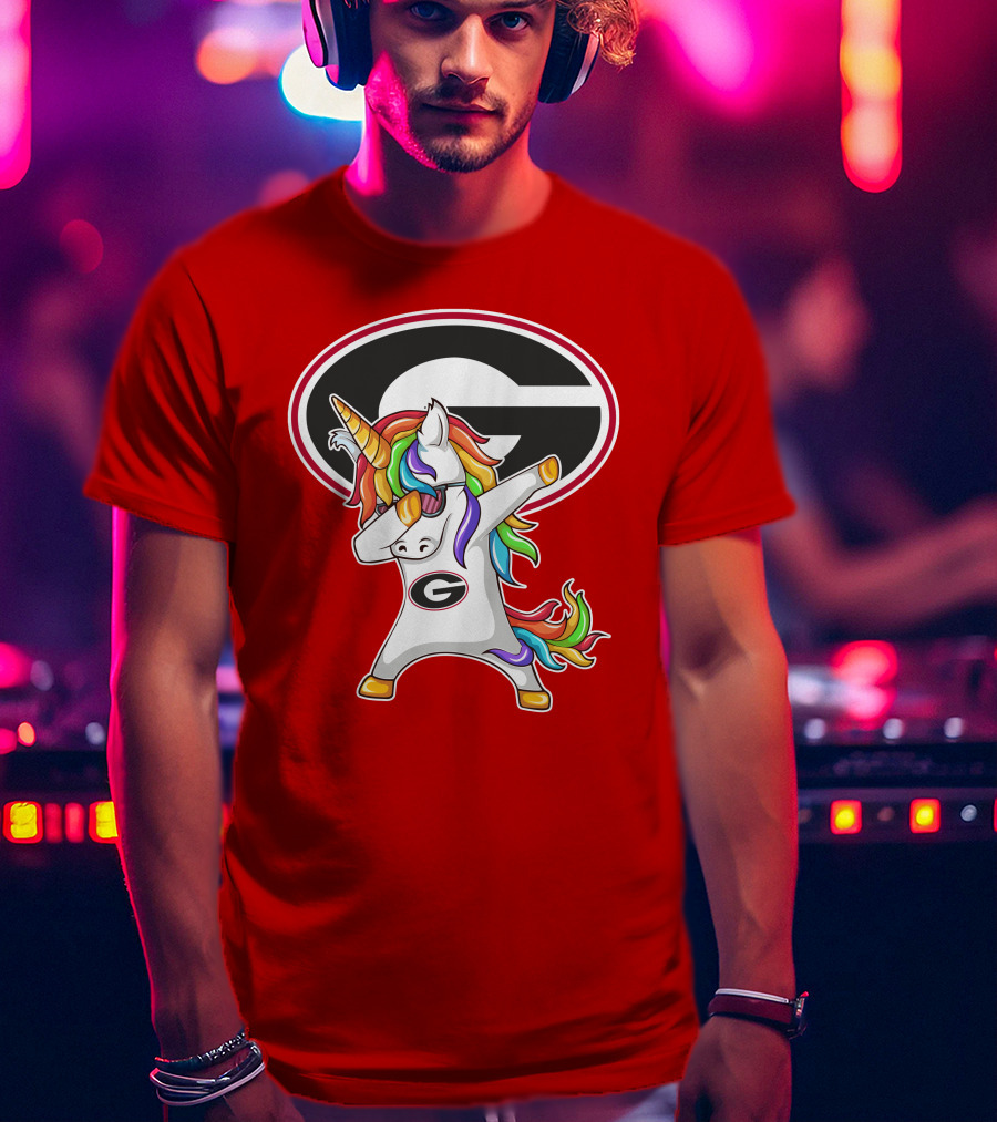 Georgia Bulldogs Dabbing Unicorn T-Shirt
