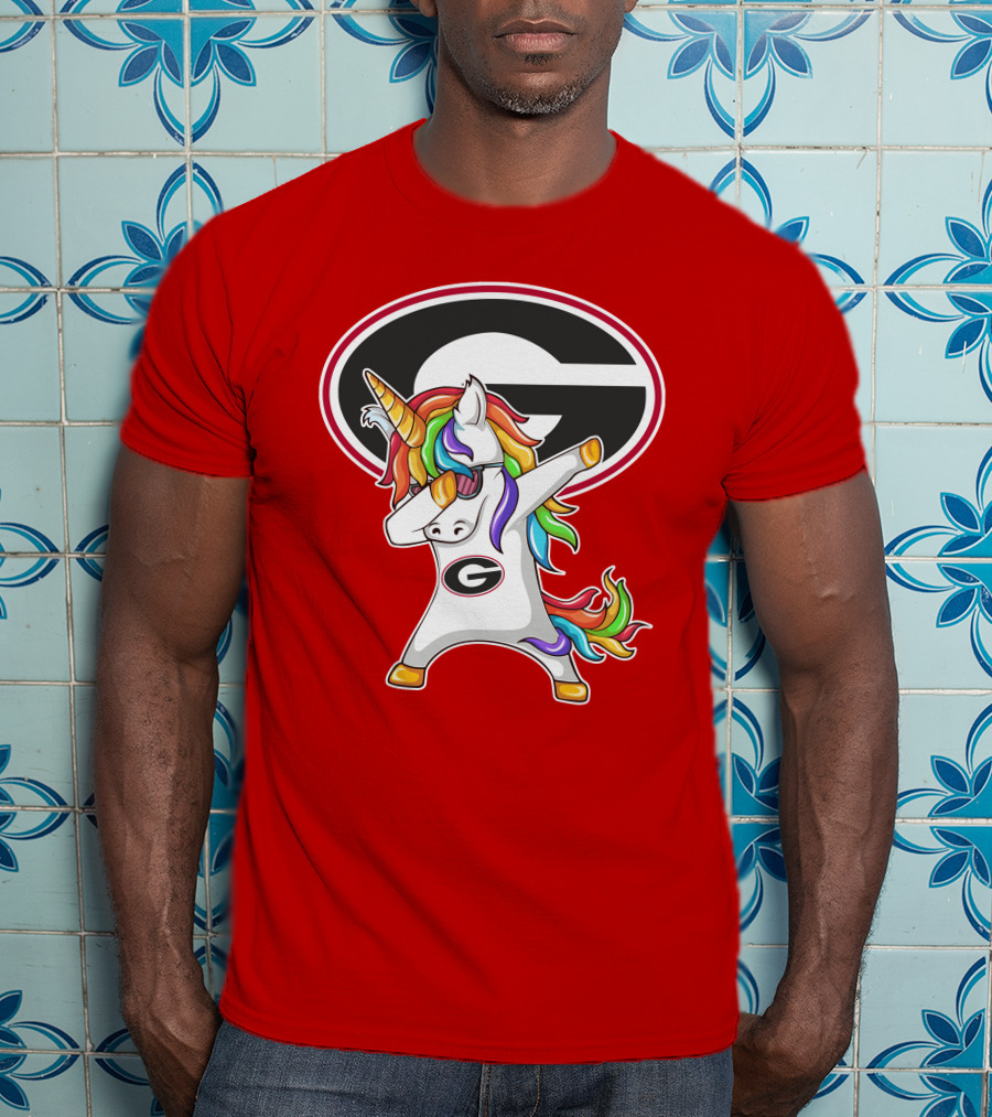 Georgia Bulldogs Dabbing Unicorn T-Shirt