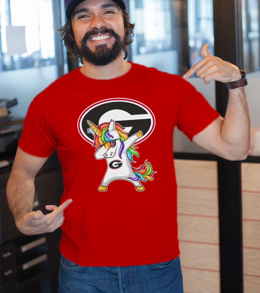 Georgia Bulldogs Dabbing Unicorn T-Shirt