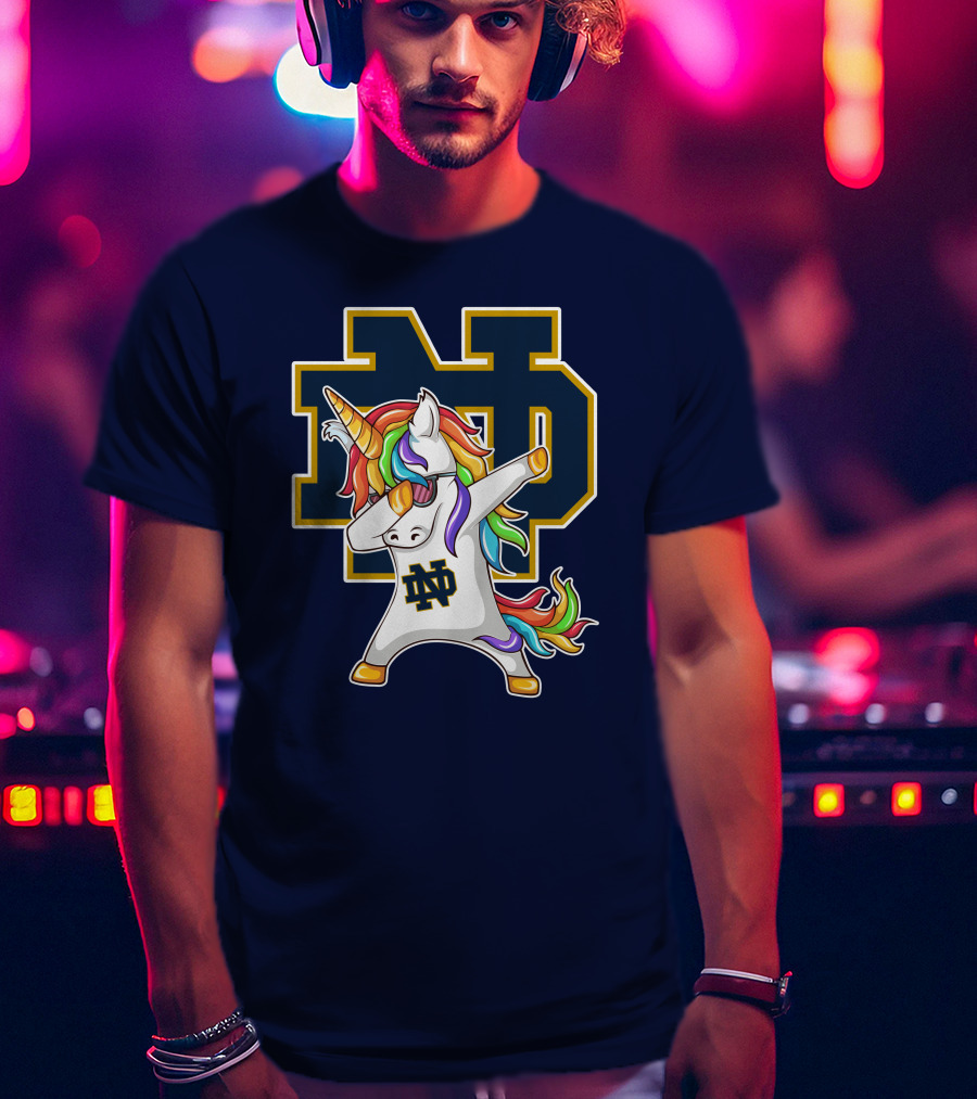 Notre Dame Fighting Irish Dab Unicorn ND T-Shirt