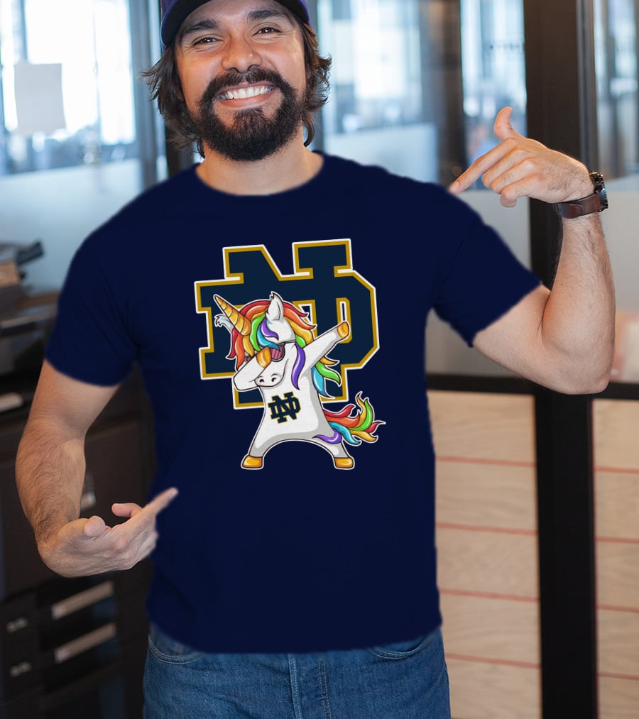 Notre Dame Fighting Irish Dab Unicorn ND T-Shirt