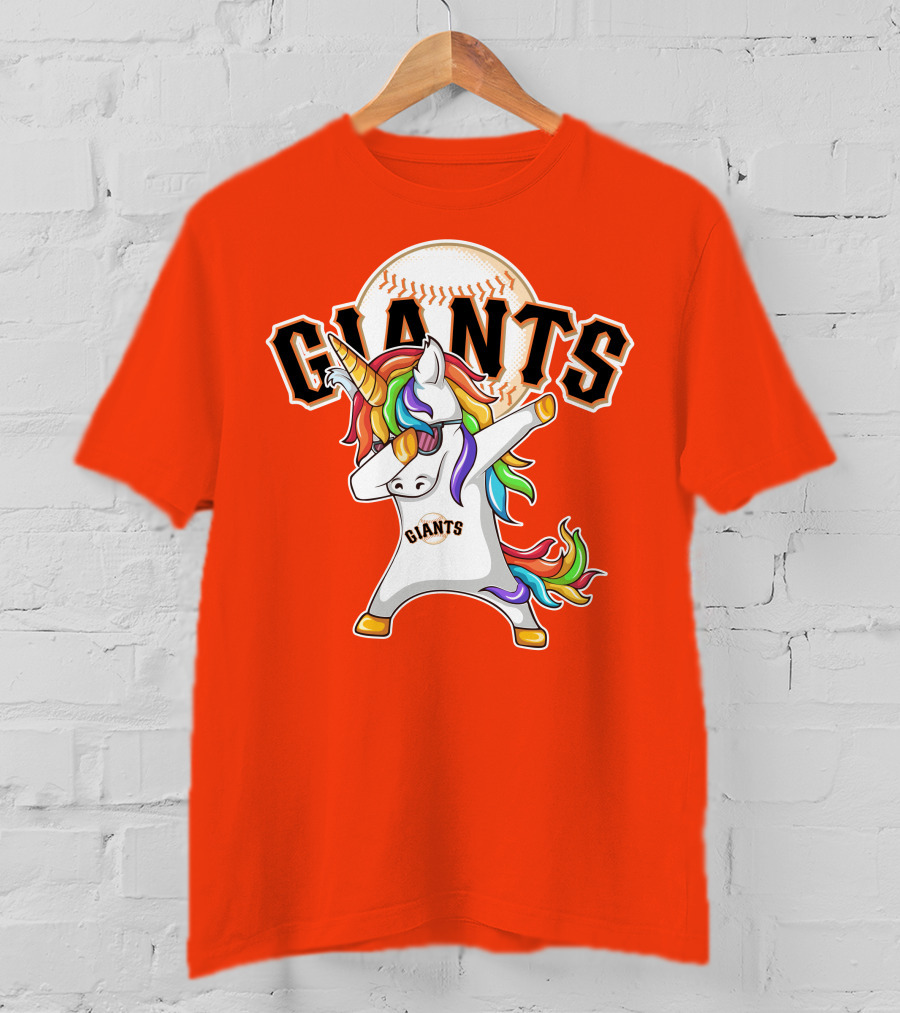 San Francisco Giants Unicorn Dabbing Baseball T-Shirt