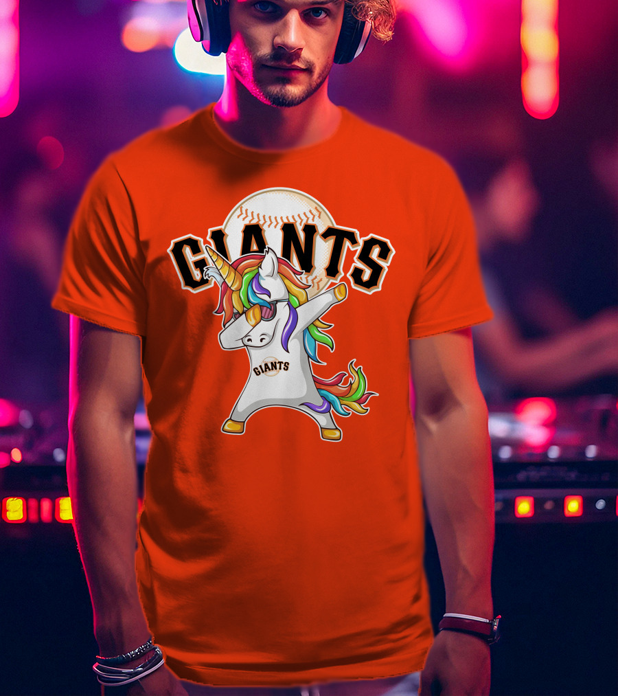 San Francisco Giants Unicorn Dabbing Baseball T-Shirt