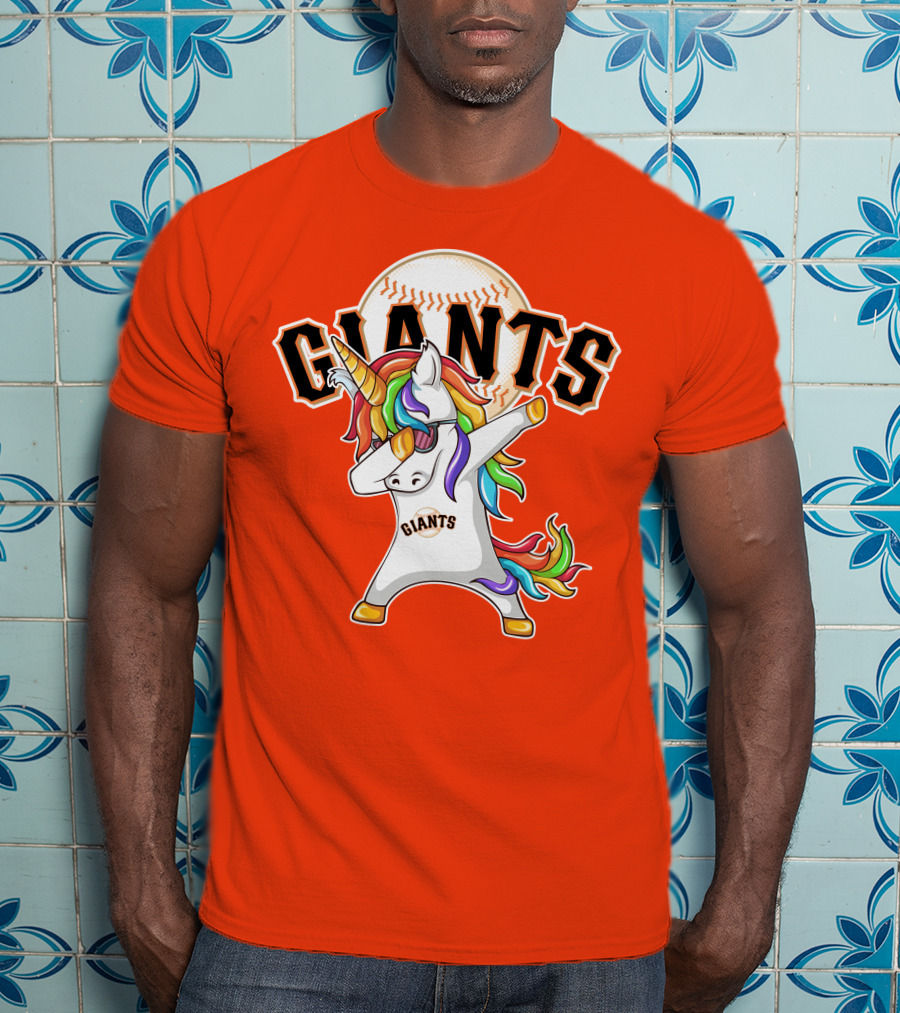 San Francisco Giants Unicorn Dabbing Baseball T-Shirt