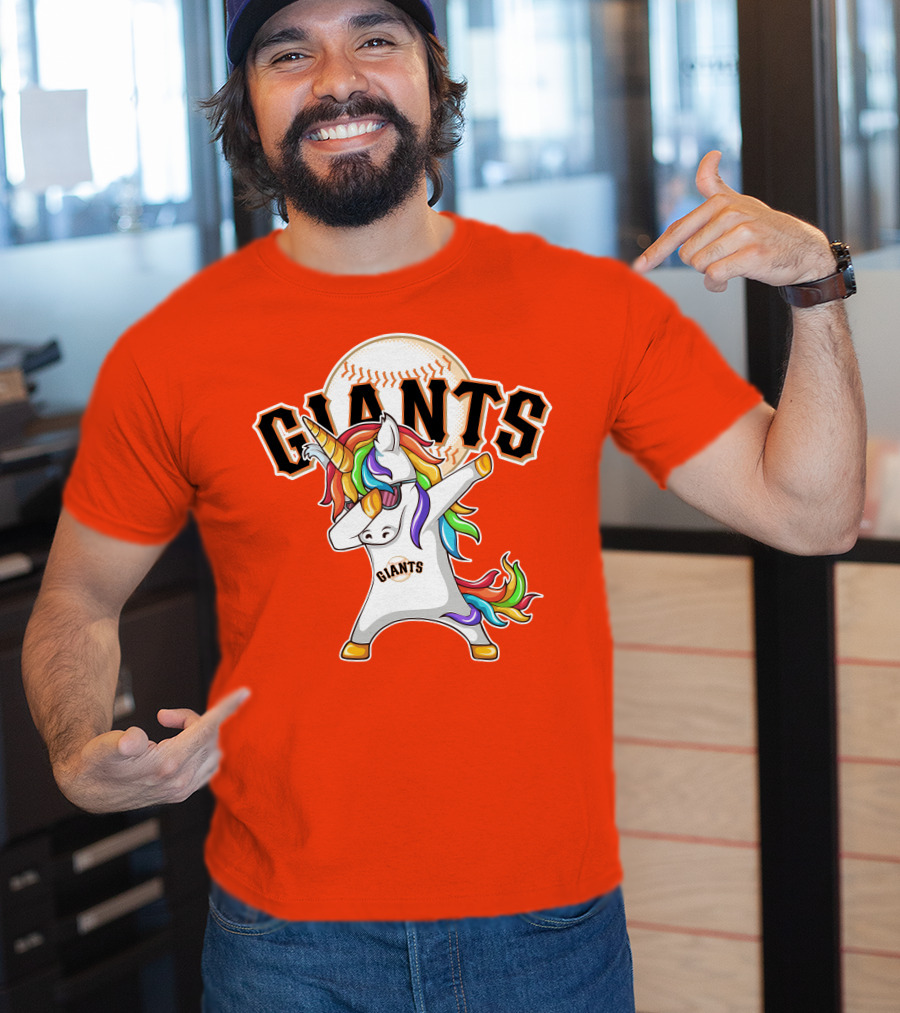 San Francisco Giants Unicorn Dabbing Baseball T-Shirt