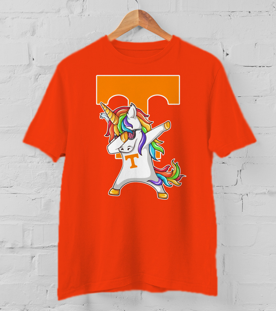 Tennessee Volunteers Dabbing Unicorn With Iconic Orange T T-Shirt