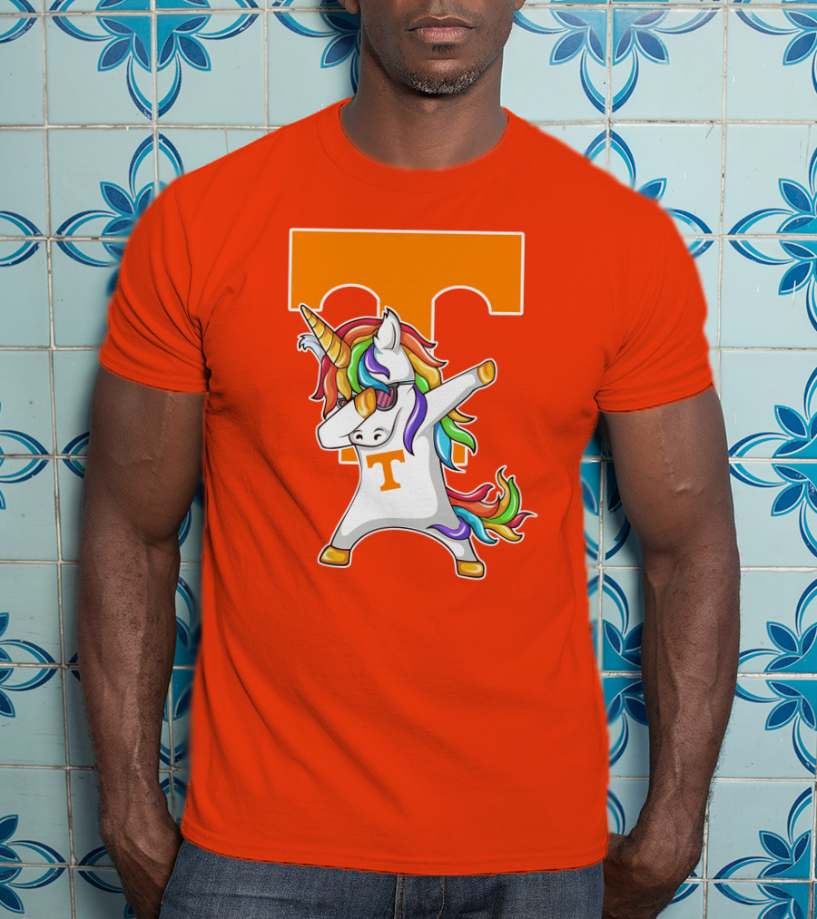 Tennessee Volunteers Dabbing Unicorn With Iconic Orange T T-Shirt