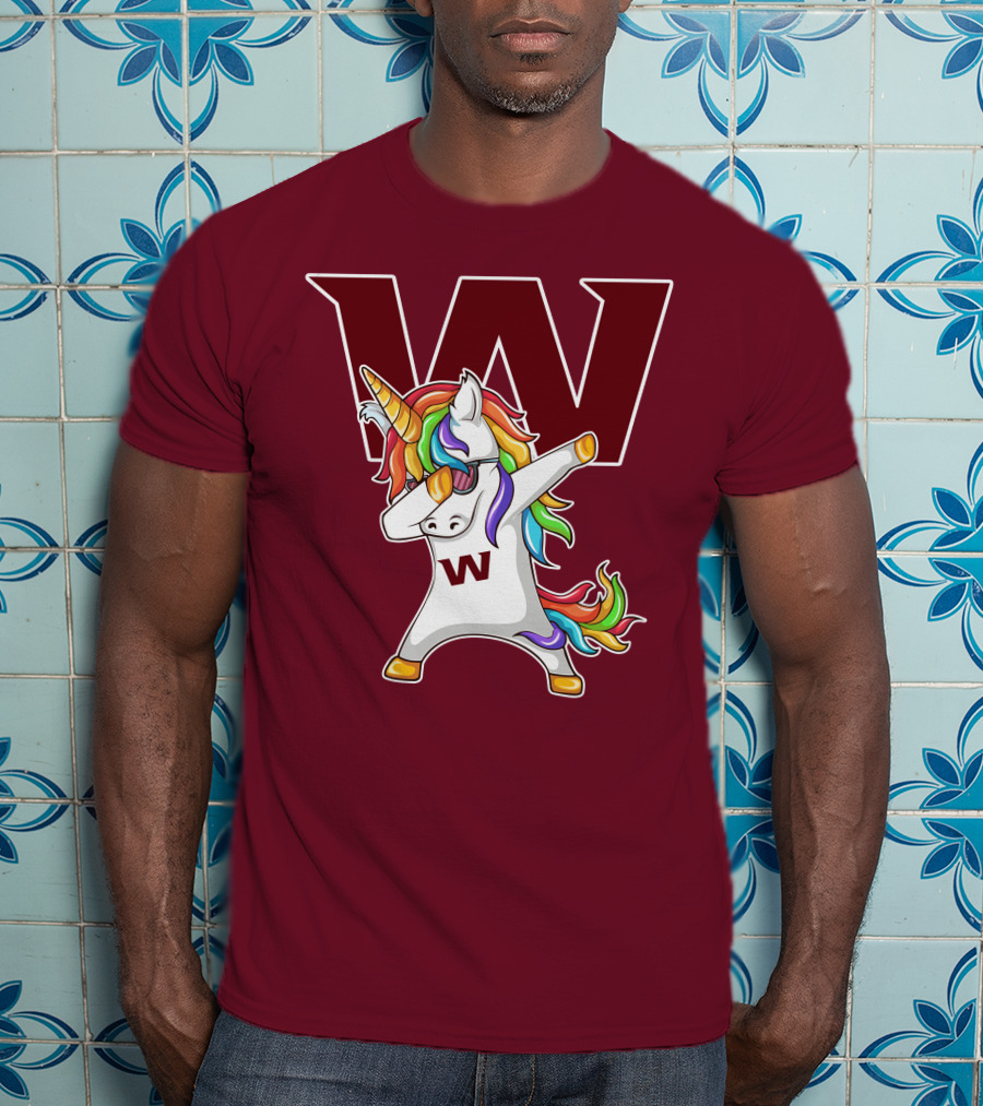 Washington Football Team Unicorn Dabbing W T-Shirt