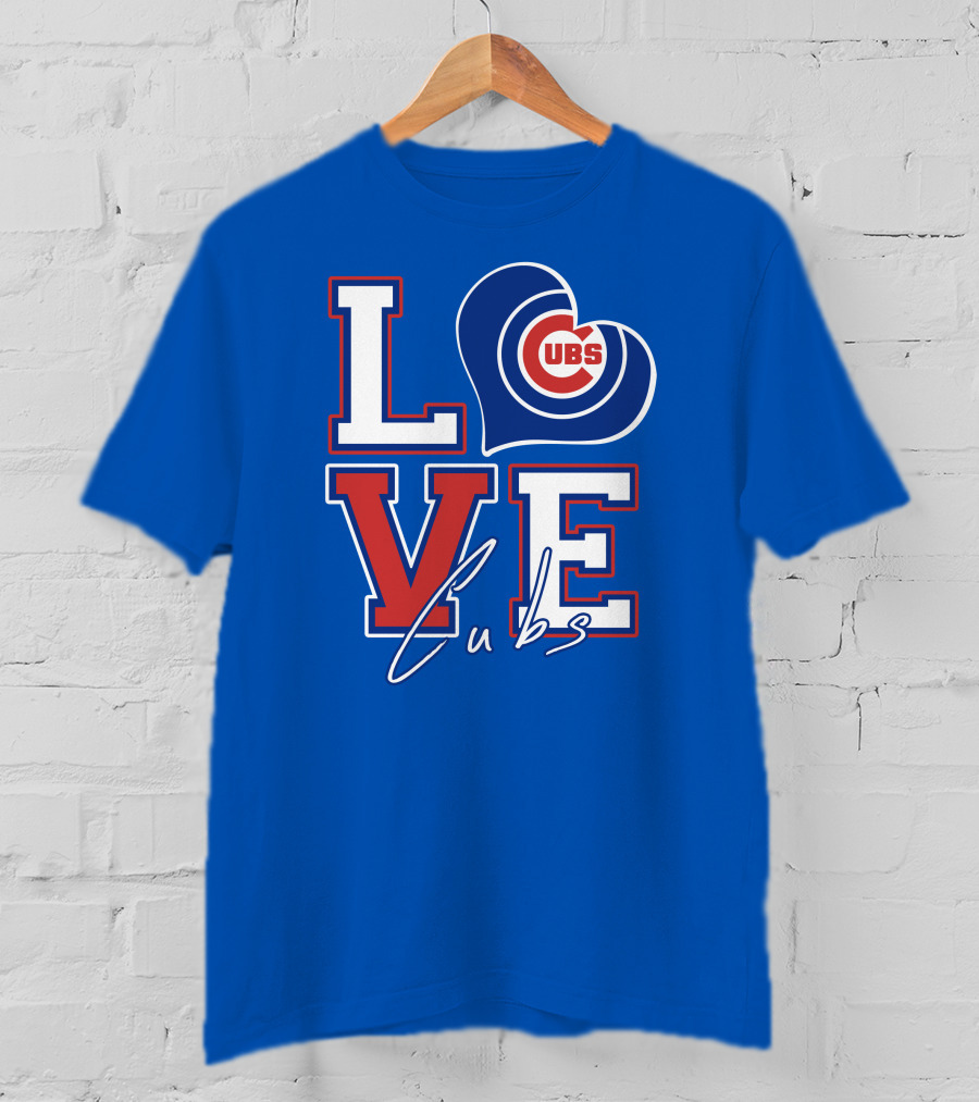 LOVE Cubs Heart Chicago Cubs T-Shirt