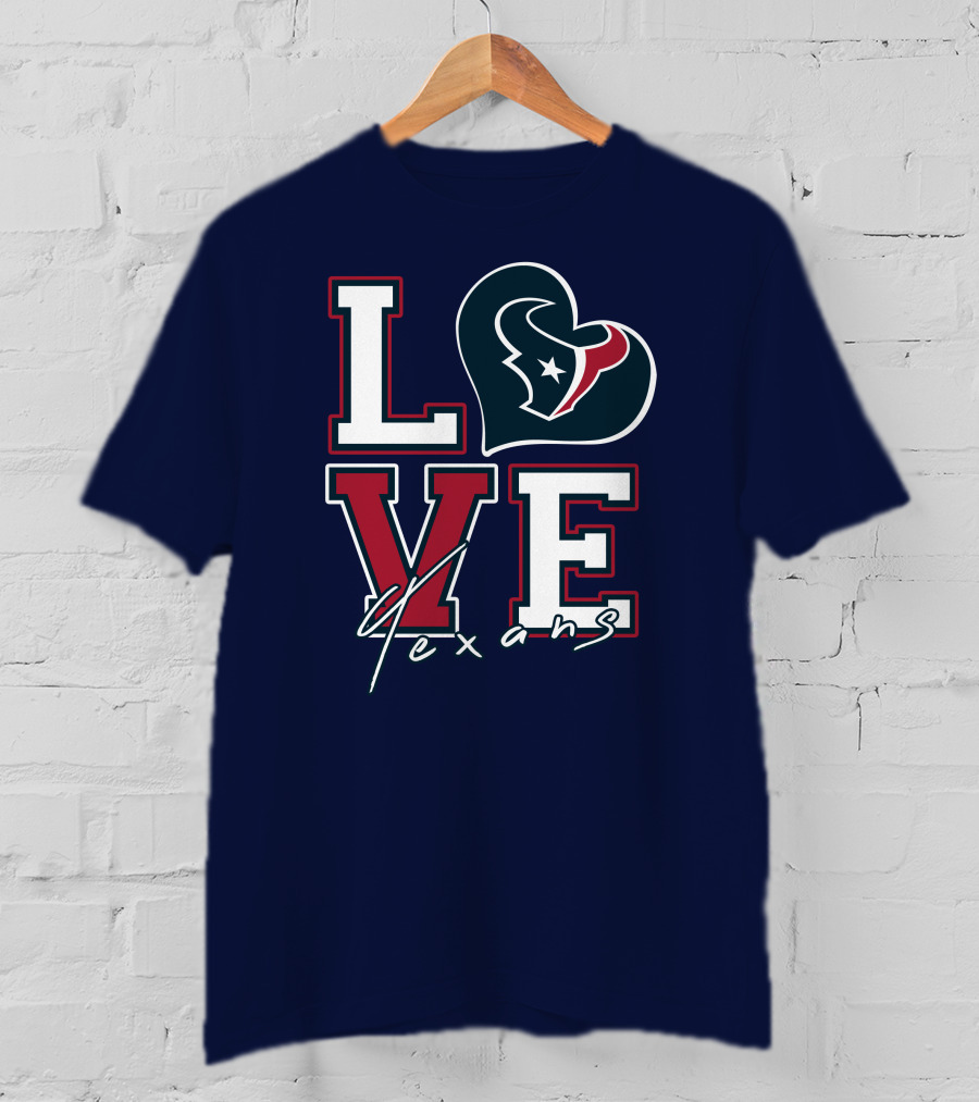 LOVE Houston Texans Logo NFL T-Shirt