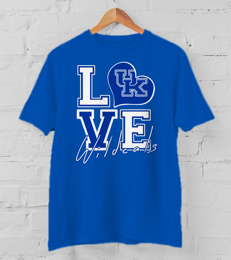 LOVE Kentucky Wildcats UK Heart Wildcats T-Shirt