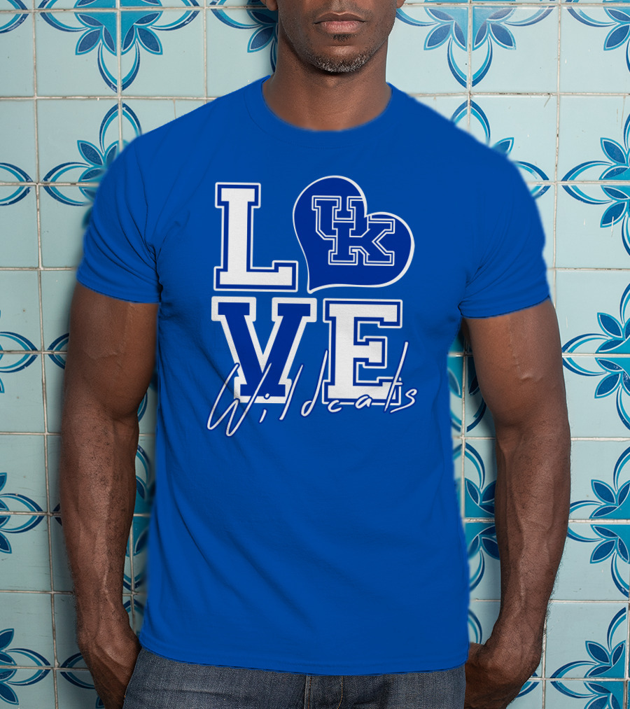 LOVE Kentucky Wildcats UK Heart Wildcats T-Shirt