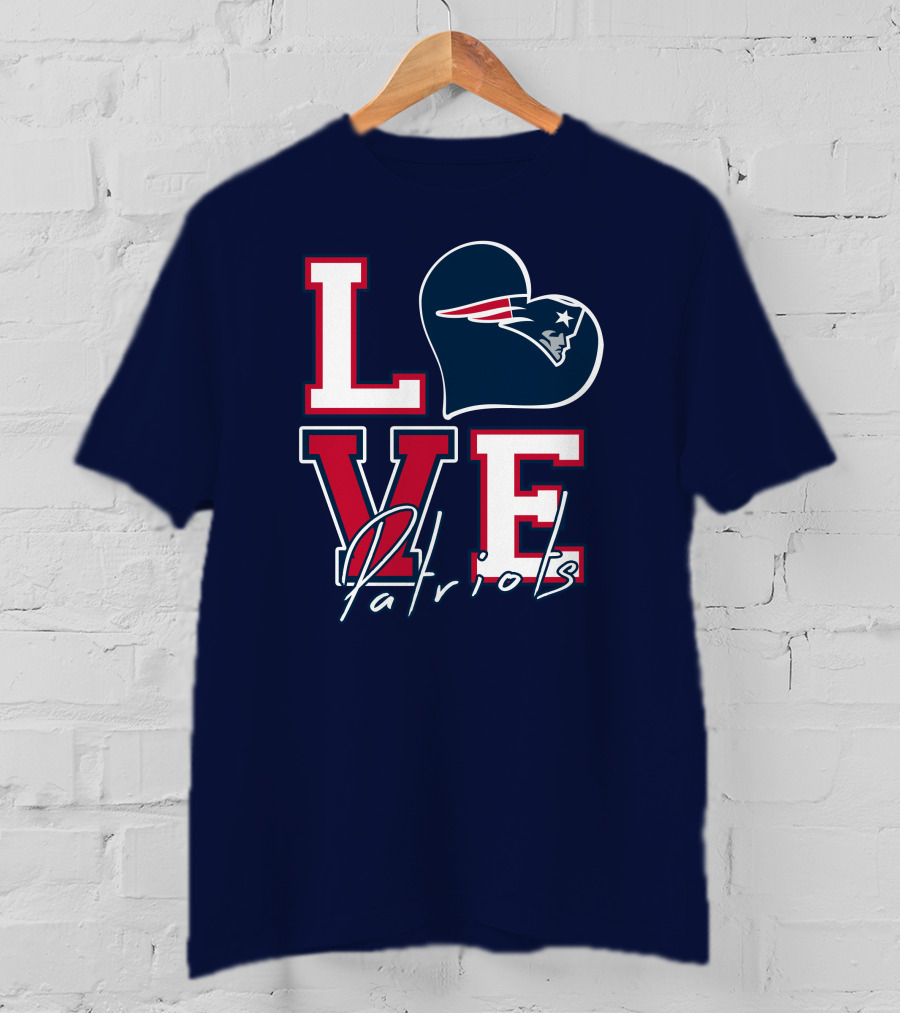 Love Patriots New England Football T-Shirt