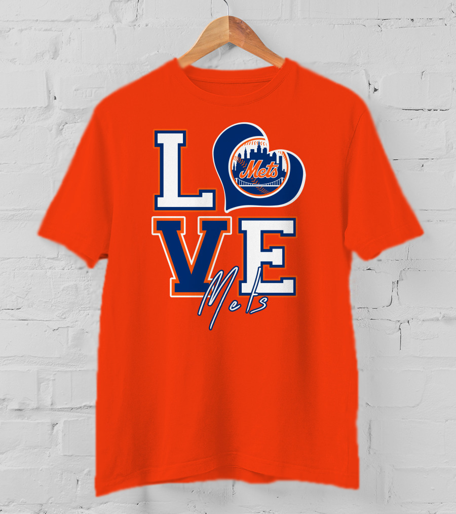 LOVE Mets New York Skyline T-Shirt