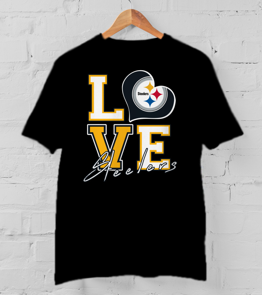 Steelers Love Pittsburgh Steelers Heart T-Shirt