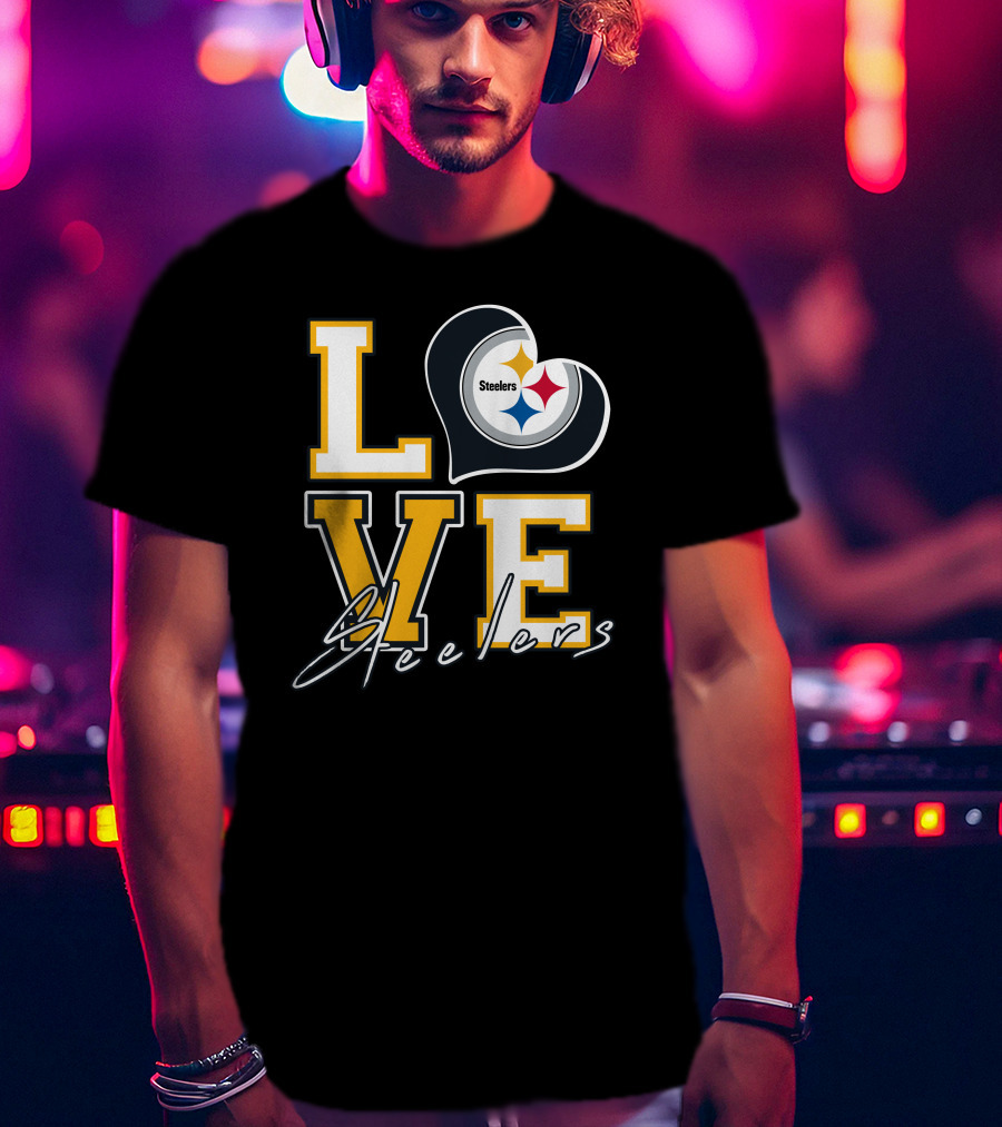 Steelers Love Pittsburgh Steelers Heart T-Shirt