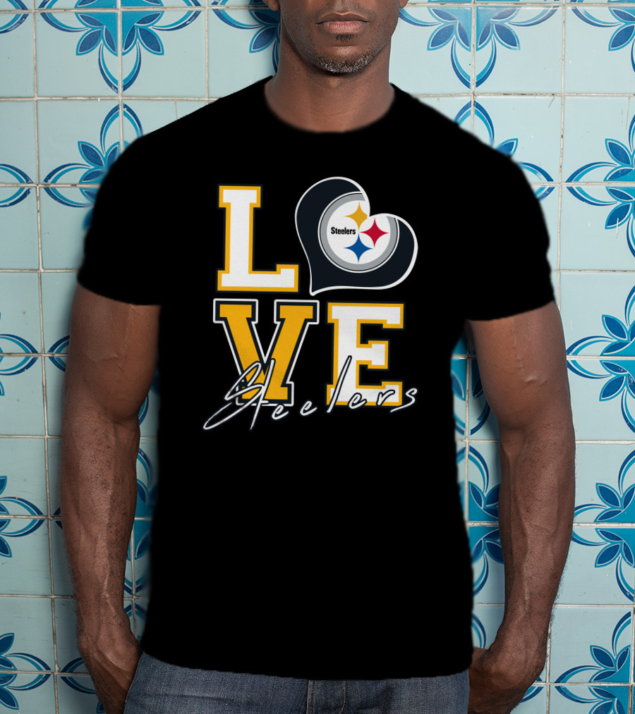 Steelers Love Pittsburgh Steelers Heart T-Shirt