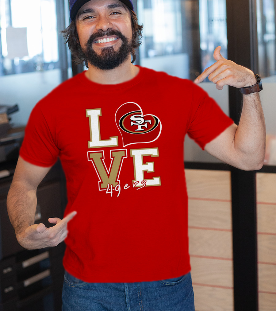 Love San Francisco 49ers Heart Sf 49ers T-Shirt