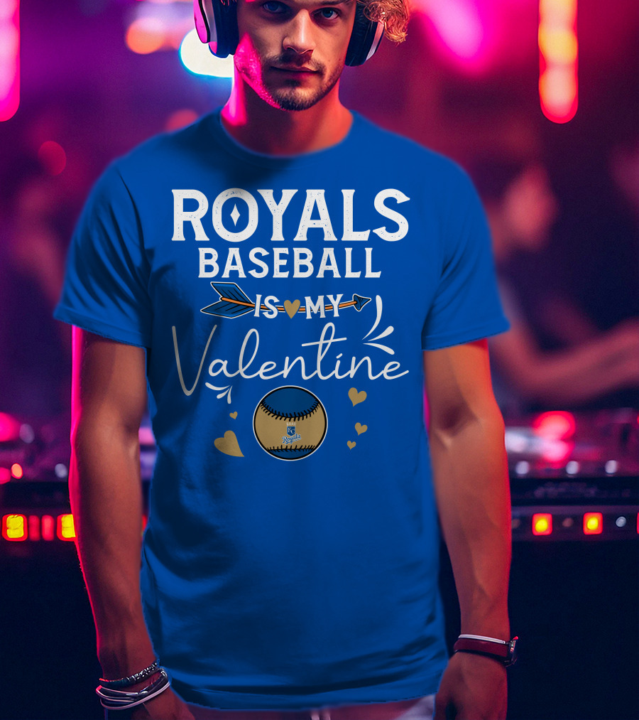 Kansas City Royals Baseball Is My Valentine With Heart And Arrow T-Shirt
