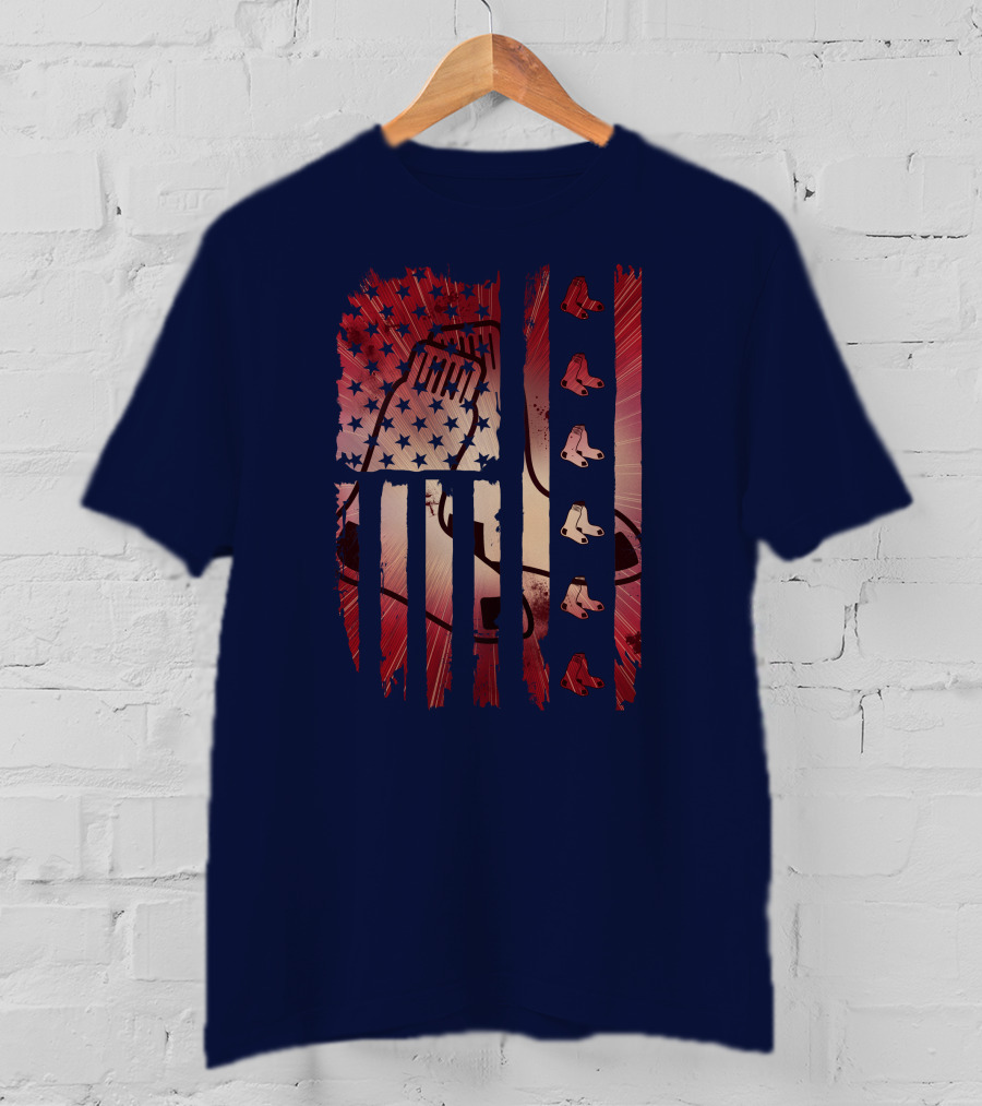 Boston Red Sox Patriotic Stars And Stripes T-Shirt