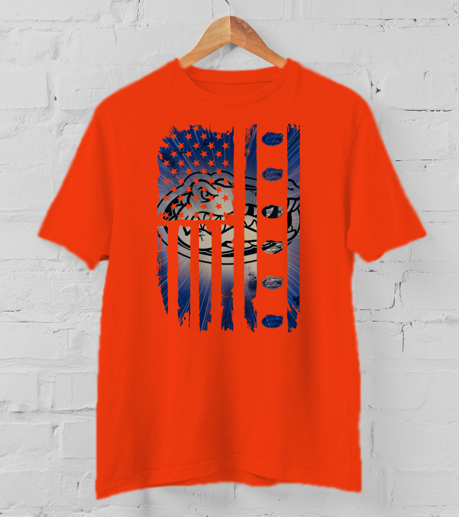 Florida Gators American Flag Stars Stripes T-Shirt