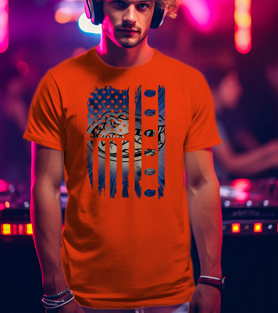Florida Gators American Flag Stars Stripes T-Shirt