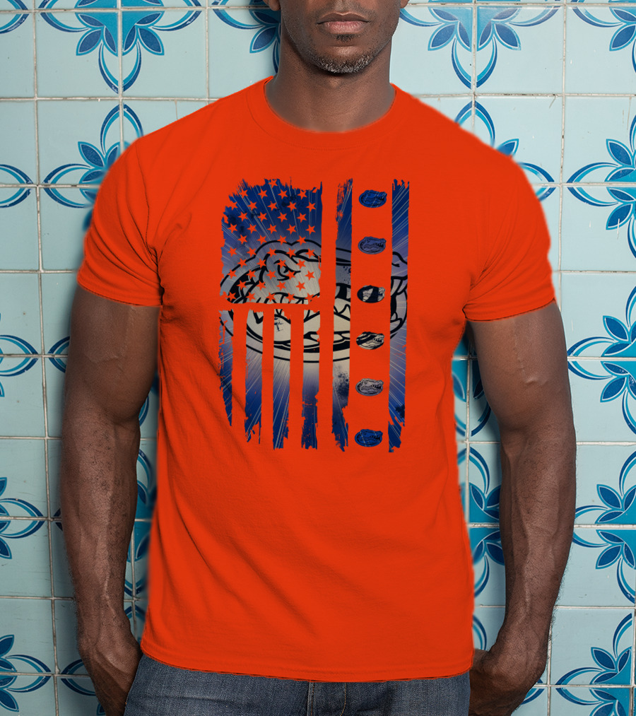 Florida Gators American Flag Stars Stripes T-Shirt