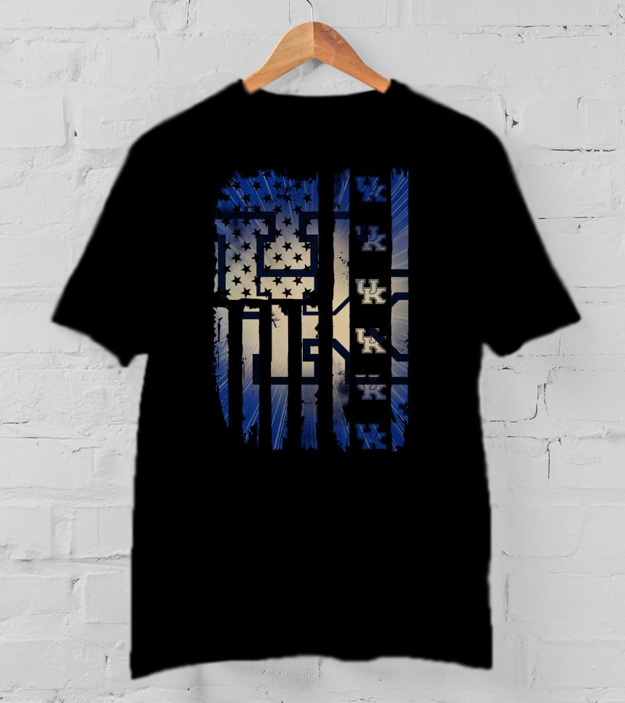 Kentucky Wildcats Uk American Flag T-Shirt