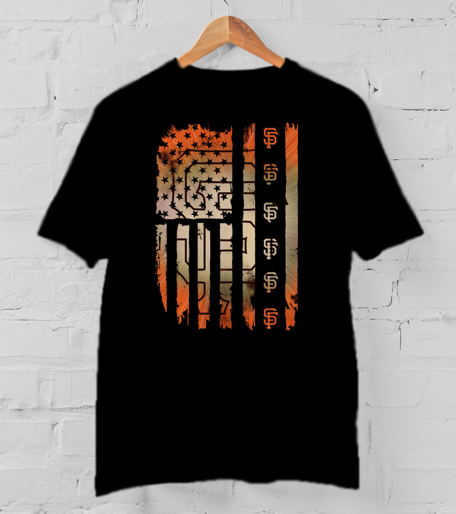 San Francisco Giants American Flag Stars Stripes T-Shirt