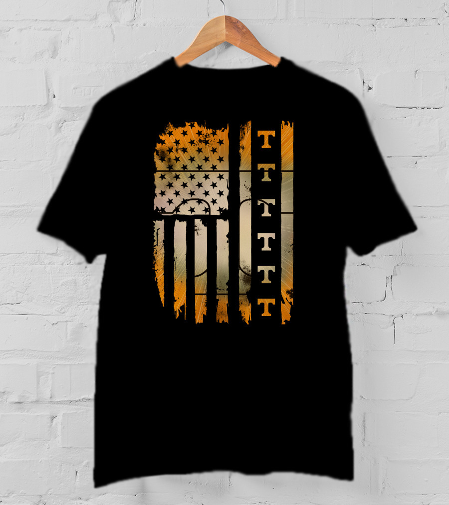 Tennessee Volunteers TTTT American Flag Distressed T-Shirt