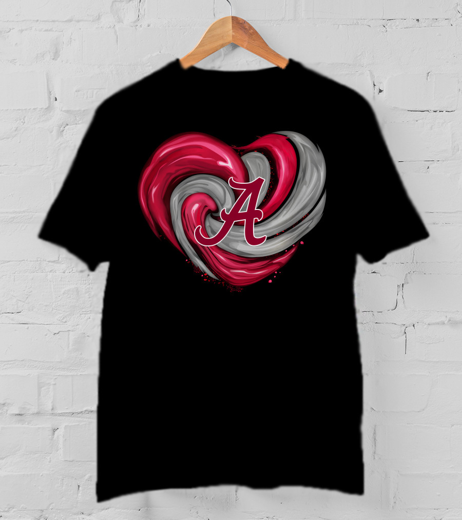 Alabama Crimson Tide Heart Swirl A T-Shirt