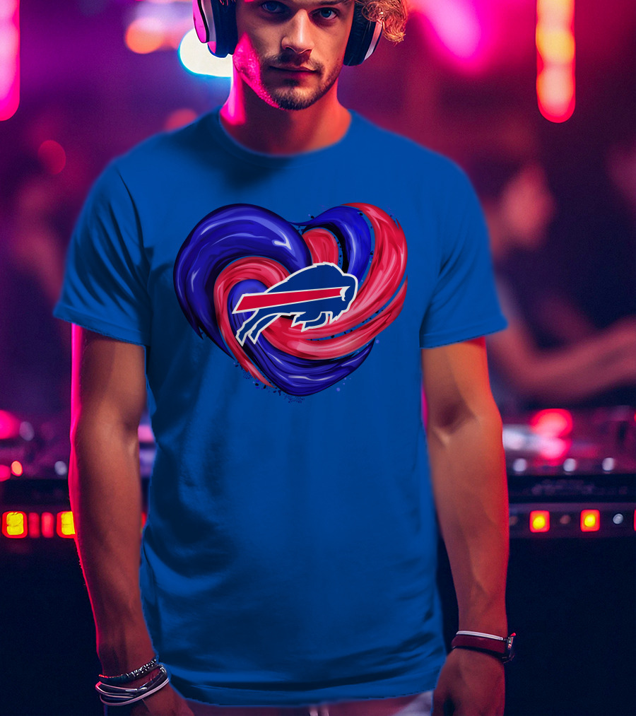 Buffalo Bills Heart Swirl T-Shirt