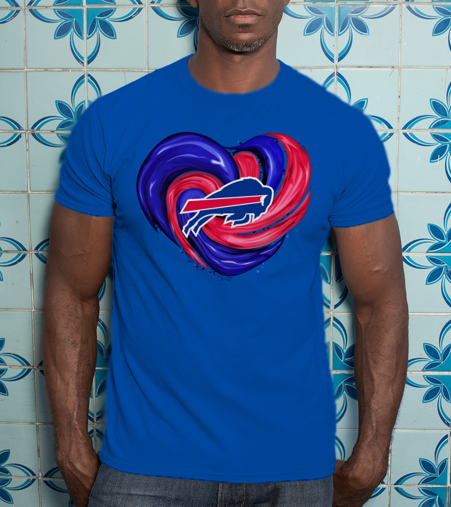 Buffalo Bills Heart Swirl T-Shirt