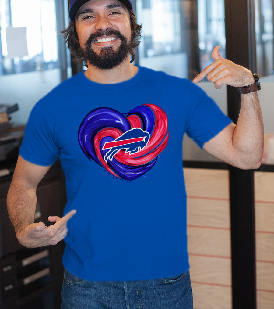 Buffalo Bills Heart Swirl T-Shirt
