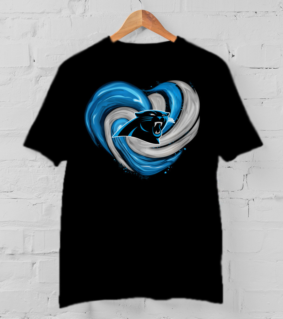 Carolina Panthers Heart Tornado T-Shirt