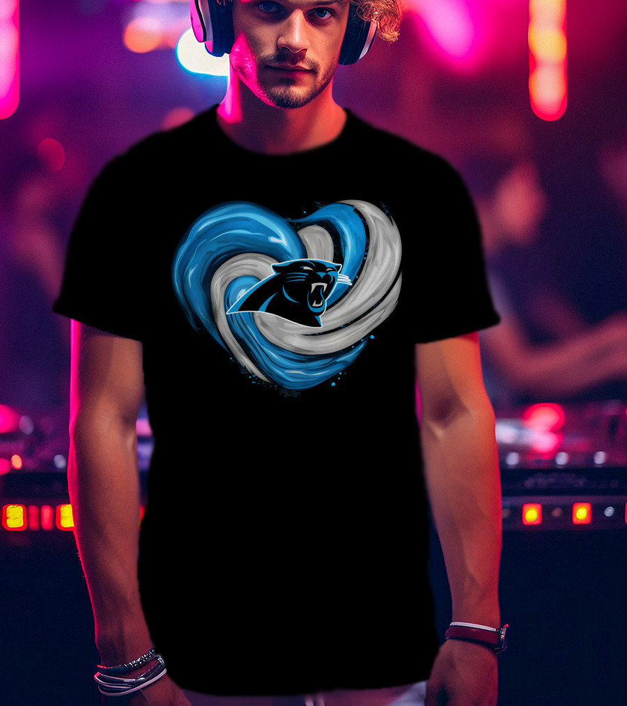 Carolina Panthers Heart Tornado T-Shirt