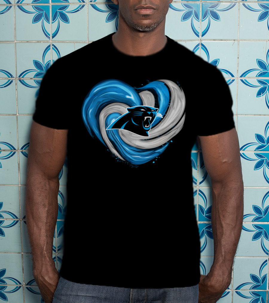 Carolina Panthers Heart Tornado T-Shirt