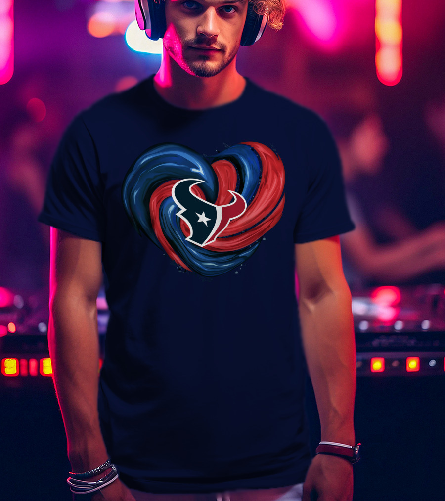 Houston Texans Tornado Heart T-Shirt