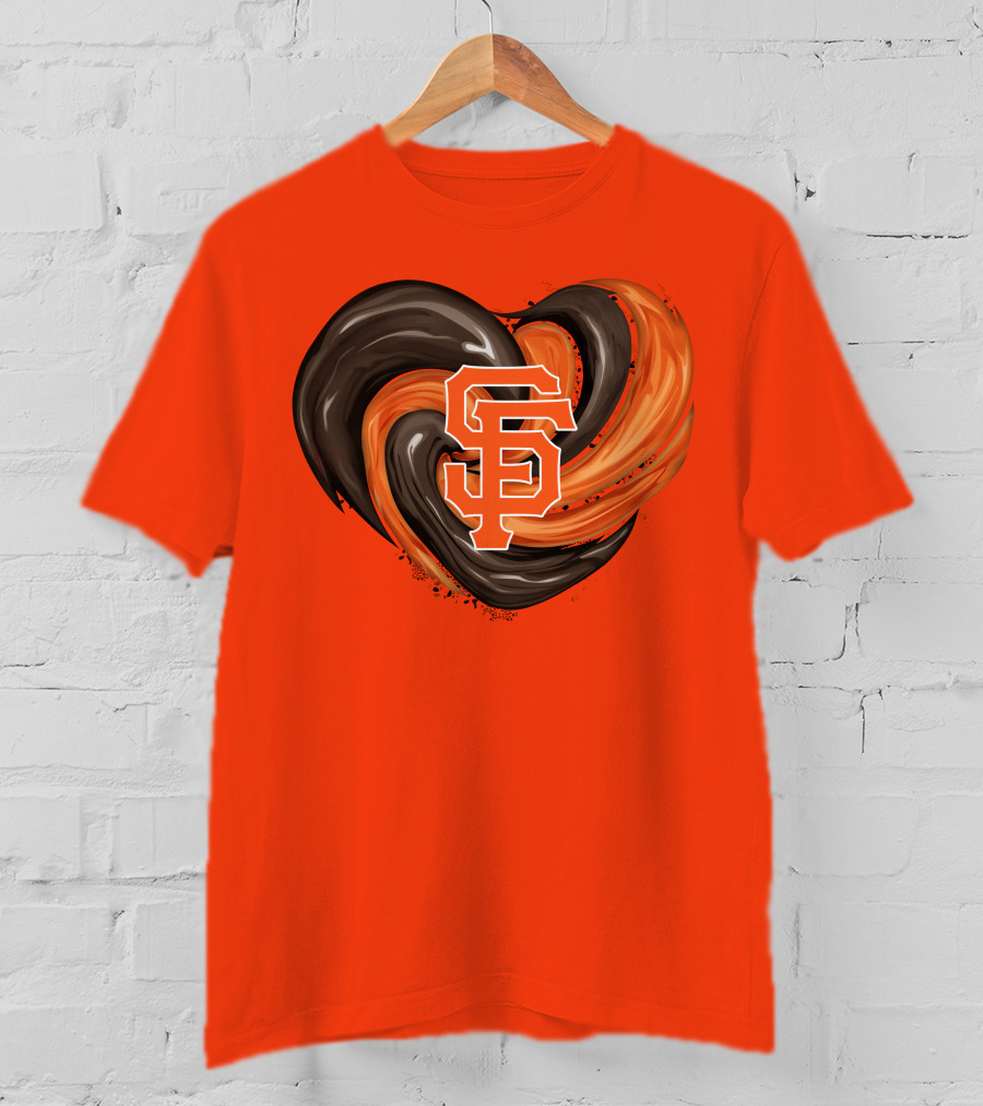 San Francisco Giants Heart Logo Swirl T-Shirt