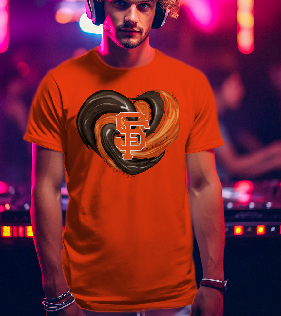 San Francisco Giants Heart Logo Swirl T-Shirt