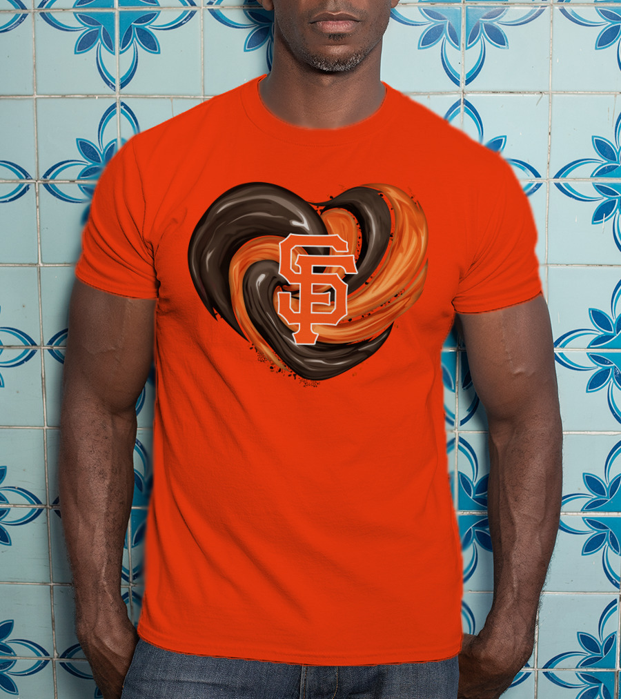 San Francisco Giants Heart Logo Swirl T-Shirt
