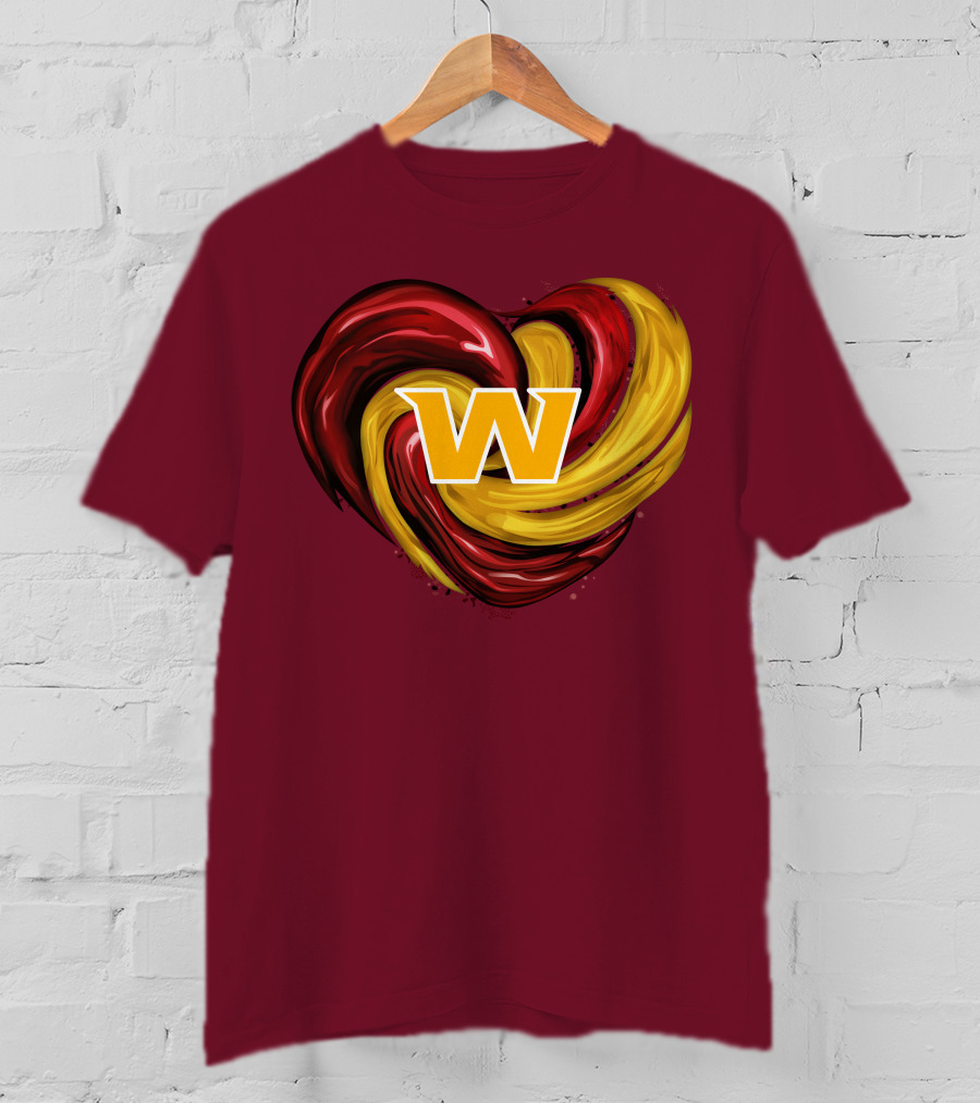 Washington Football Team Tornado Heart W Emblem T-Shirt