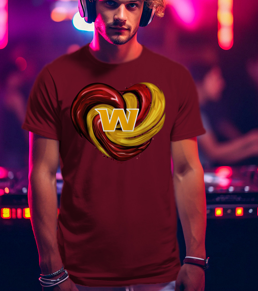 Washington Football Team Tornado Heart W Emblem T-Shirt