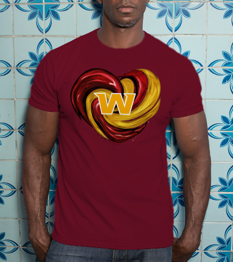 Washington Football Team Tornado Heart W Emblem T-Shirt