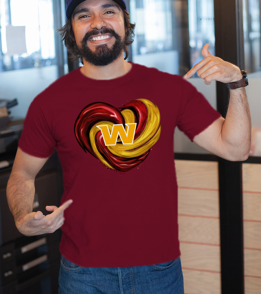 Washington Football Team Tornado Heart W Emblem T-Shirt