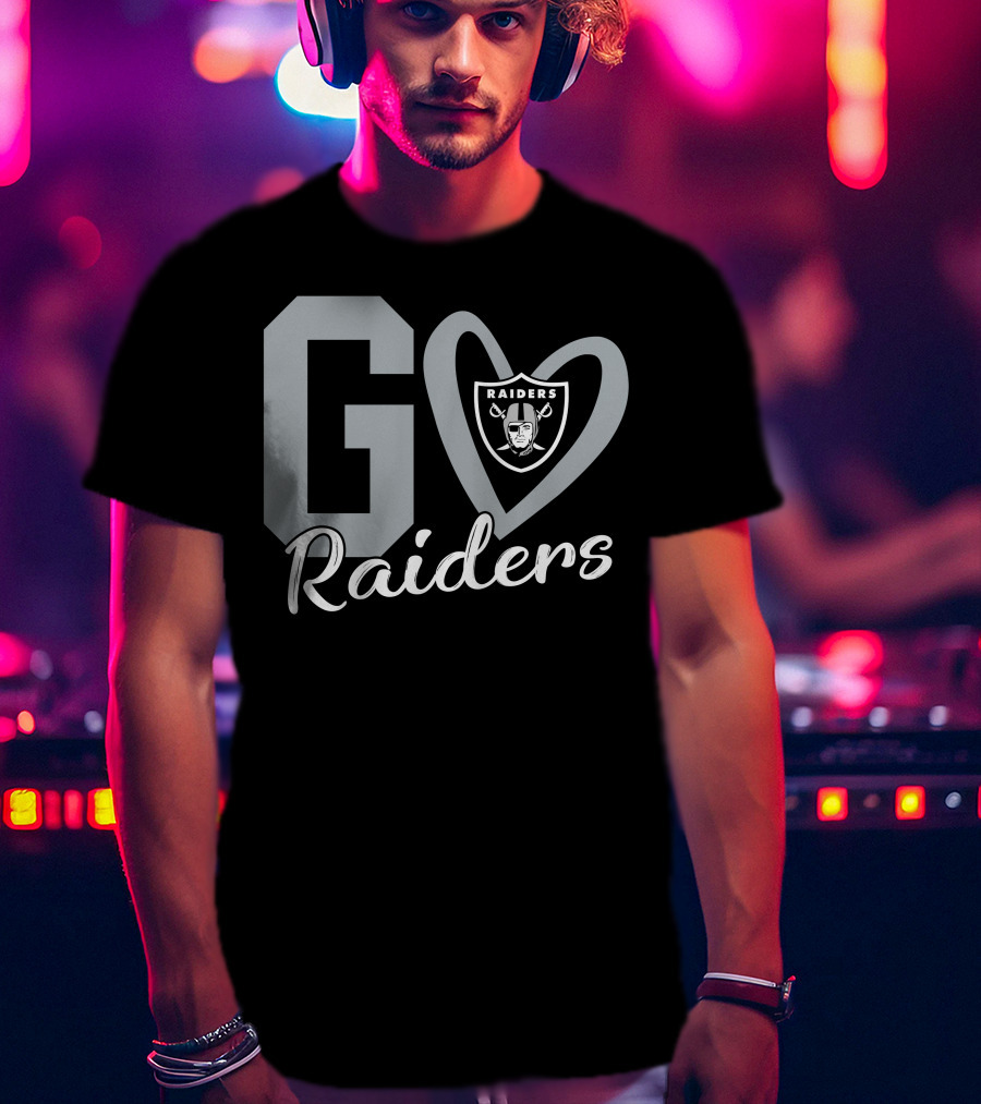 Go Raiders Heart Logo Las Vegas Raiders T-Shirt