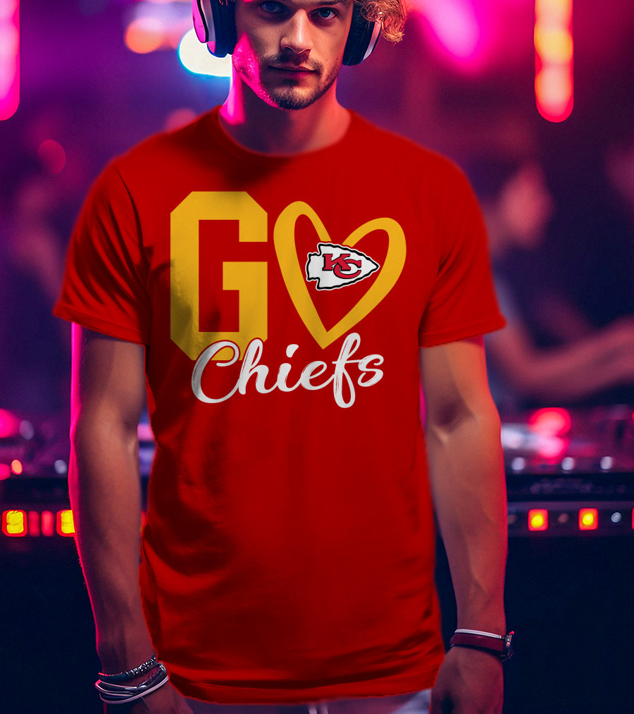Go Chiefs KC Heart T-Shirt