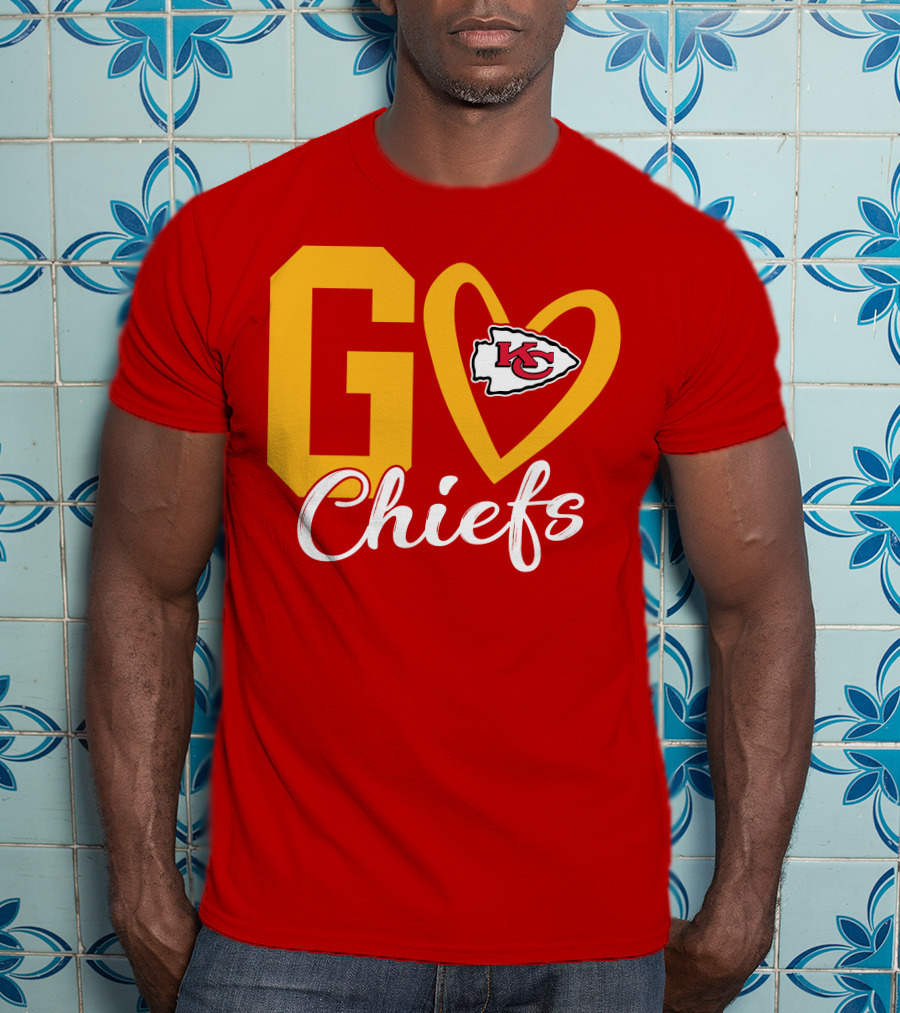 Go Chiefs KC Heart T-Shirt