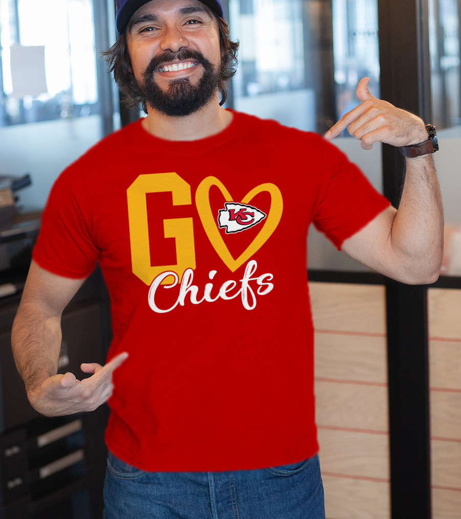 Go Chiefs KC Heart T-Shirt