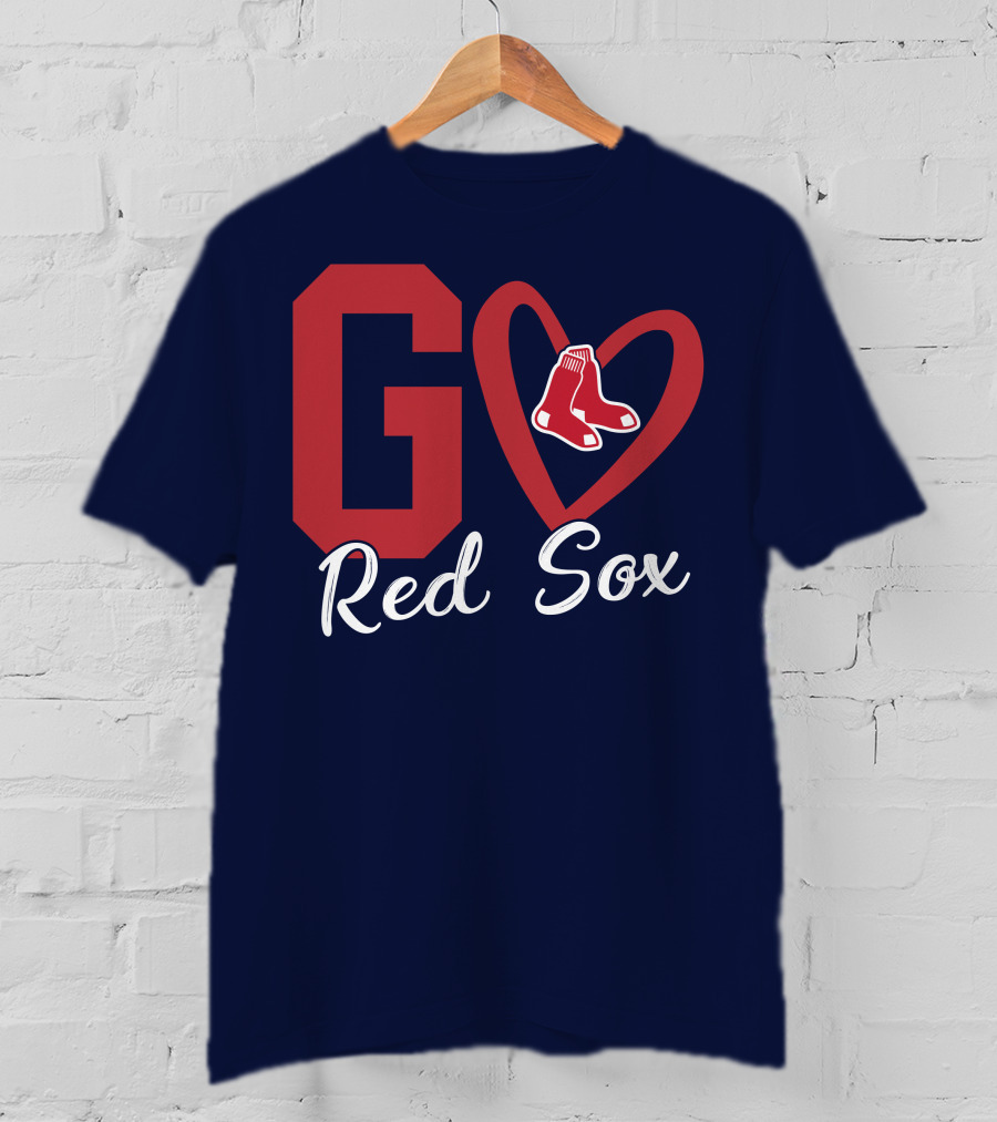 Go Red Sox Heart Socks T-Shirt